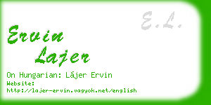 ervin lajer business card